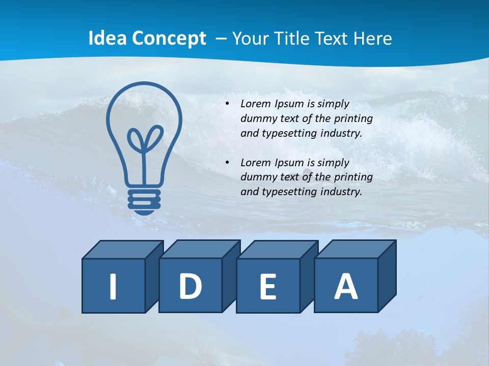 Sport Predator Surfing PowerPoint Template