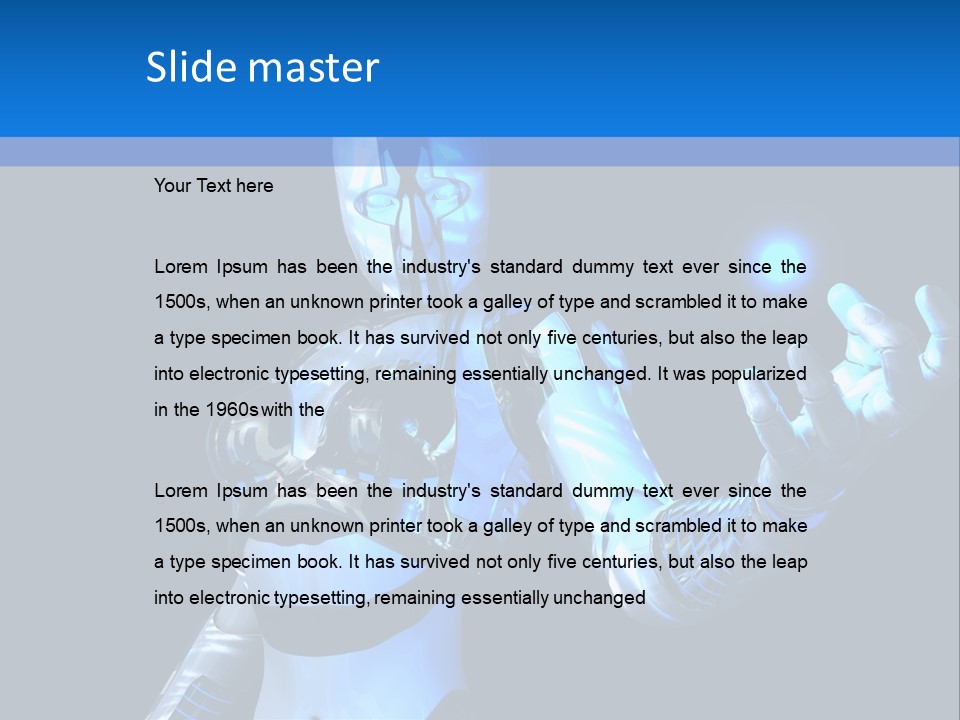 Steel Mechanical Face PowerPoint Template