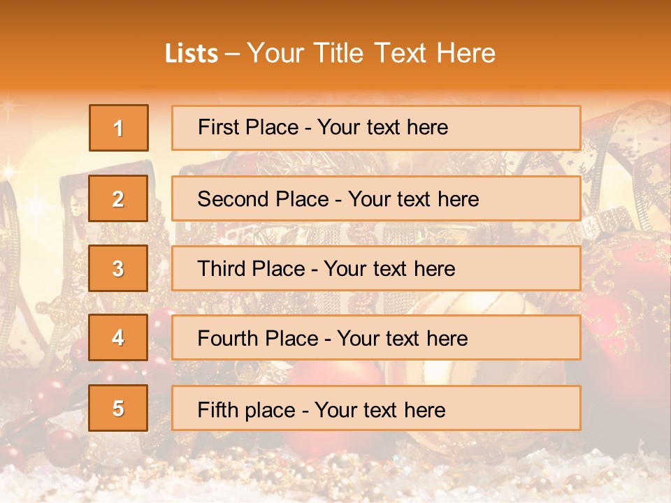 Gift New Gold PowerPoint Template