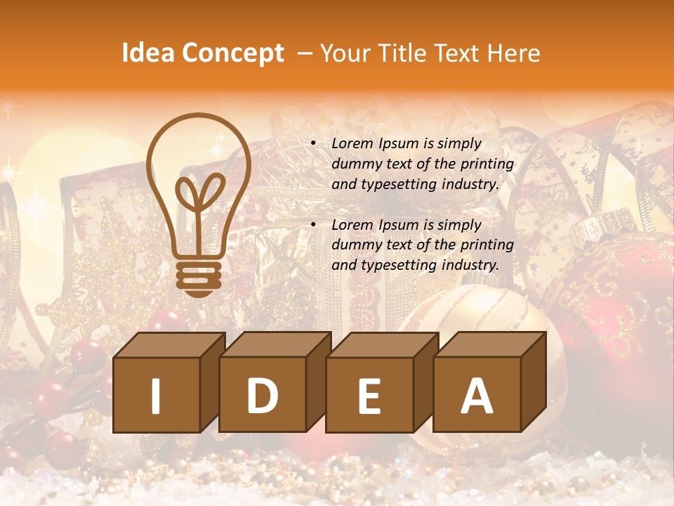 Gift New Gold PowerPoint Template