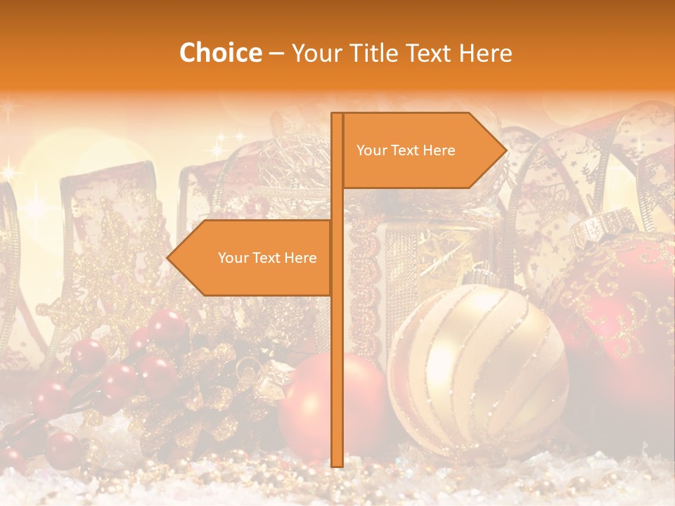 Gift New Gold PowerPoint Template