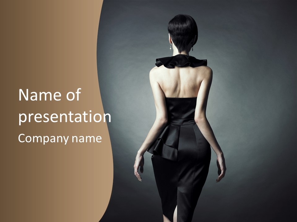 Dark People Nude PowerPoint Template