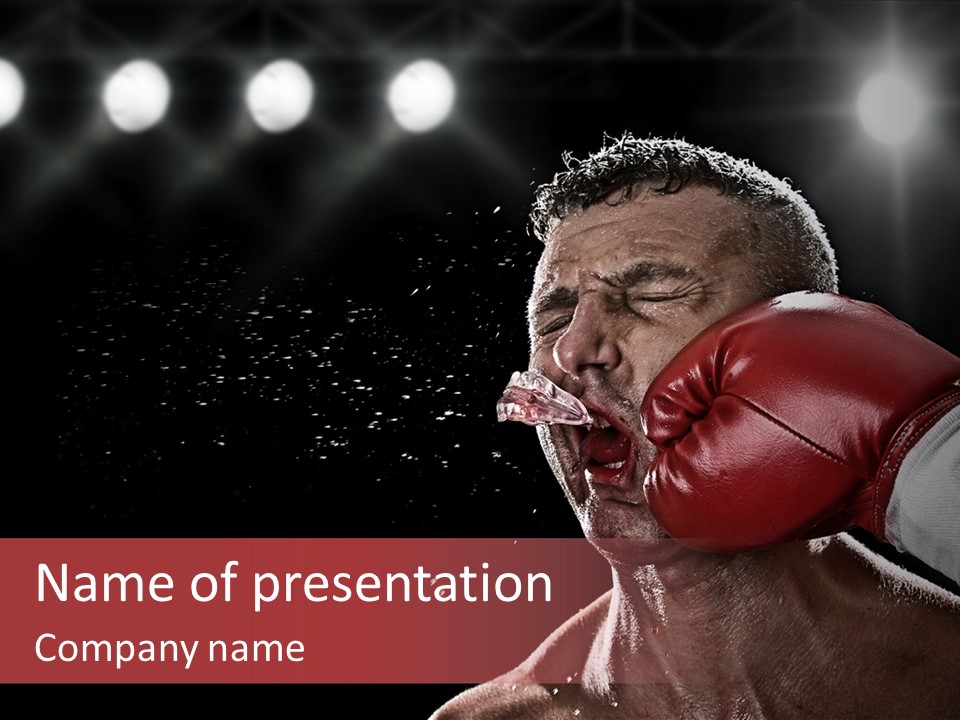 Sport Athletes Boxing PowerPoint Template
