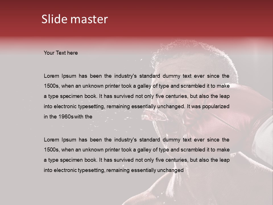 Sport Athletes Boxing PowerPoint Template