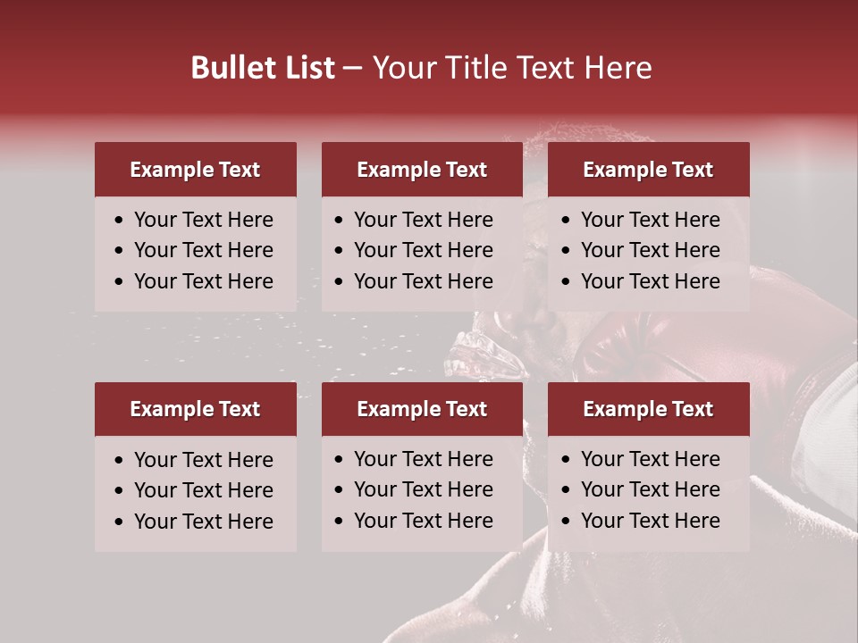 Sport Athletes Boxing PowerPoint Template