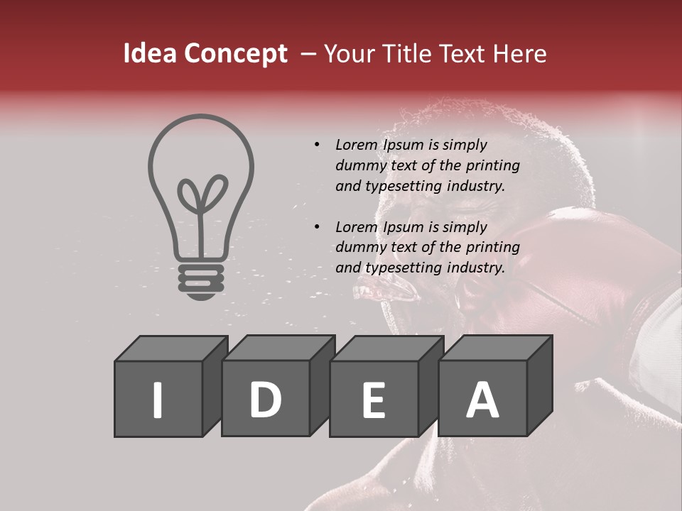 Sport Athletes Boxing PowerPoint Template