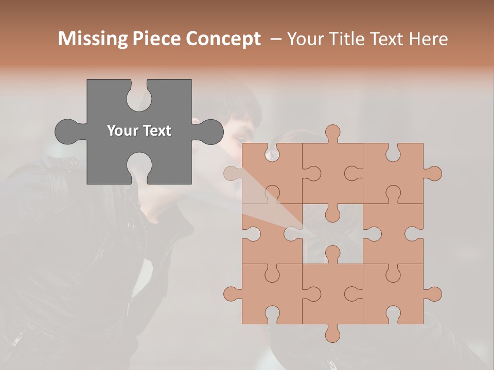 Boy Kiss Together PowerPoint Template