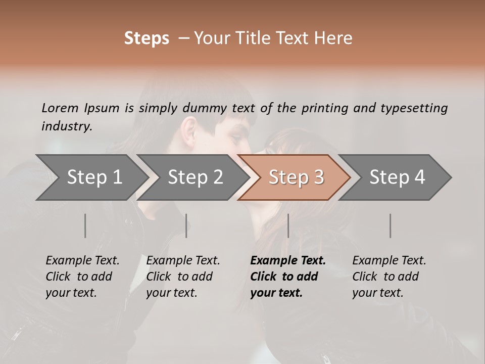 Boy Kiss Together PowerPoint Template