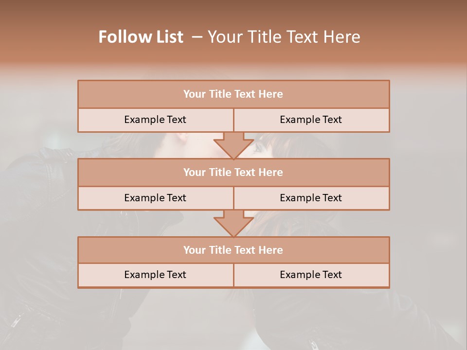 Boy Kiss Together PowerPoint Template