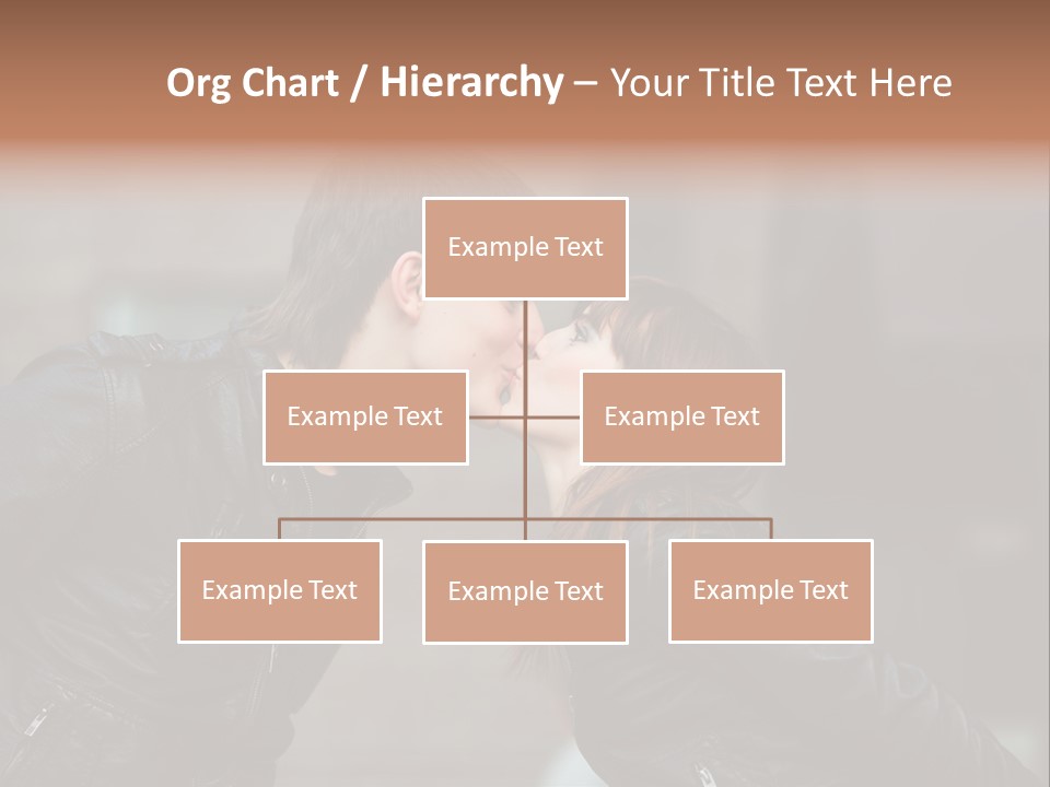 Boy Kiss Together PowerPoint Template
