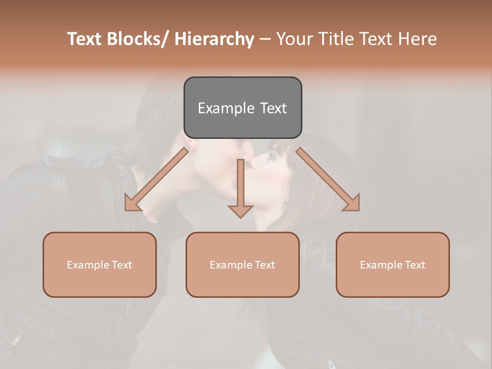 Boy Kiss Together PowerPoint Template