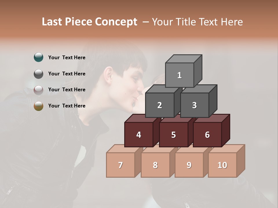 Boy Kiss Together PowerPoint Template