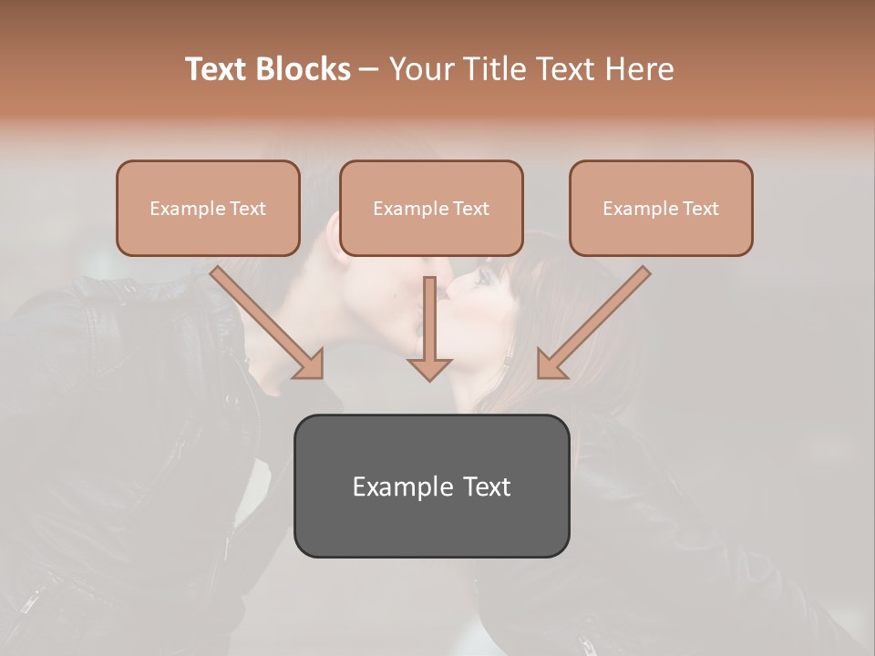 Boy Kiss Together PowerPoint Template