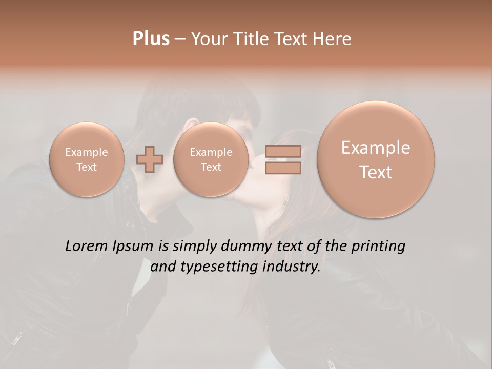 Boy Kiss Together PowerPoint Template