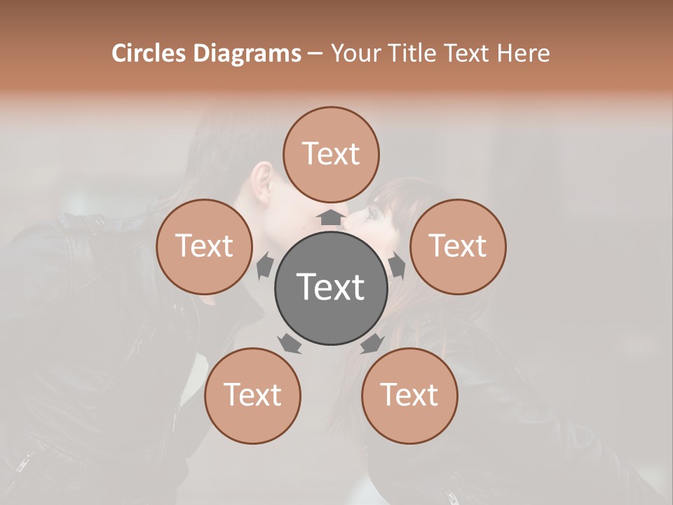 Boy Kiss Together PowerPoint Template