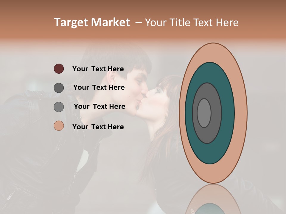 Boy Kiss Together PowerPoint Template