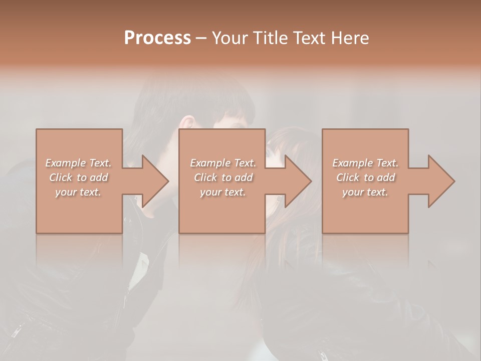 Boy Kiss Together PowerPoint Template