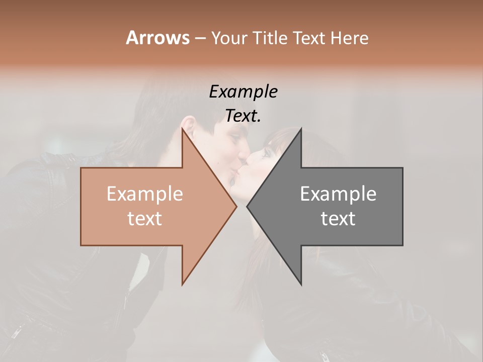 Boy Kiss Together PowerPoint Template