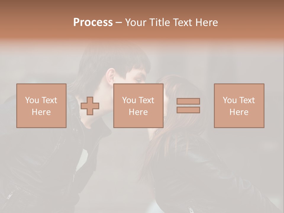 Boy Kiss Together PowerPoint Template