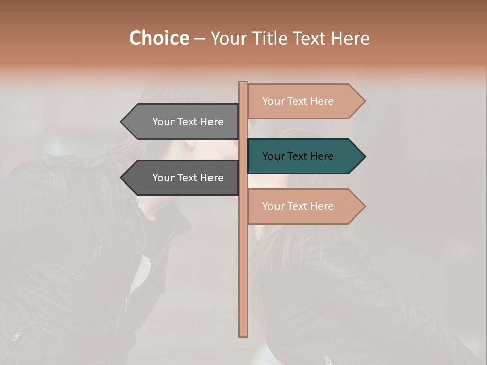 Boy Kiss Together PowerPoint Template