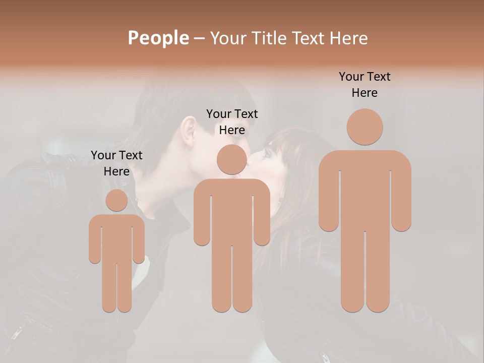 Boy Kiss Together PowerPoint Template