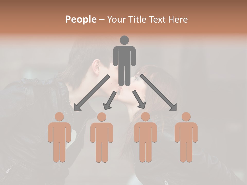 Boy Kiss Together PowerPoint Template