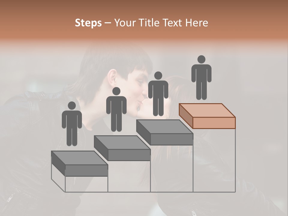 Boy Kiss Together PowerPoint Template