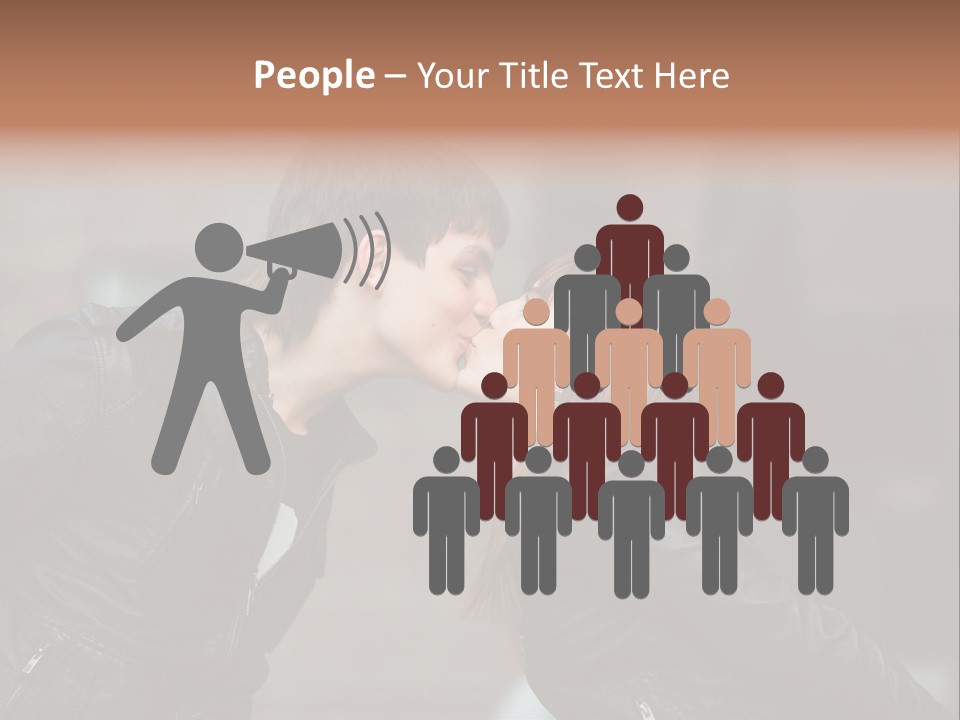 Boy Kiss Together PowerPoint Template