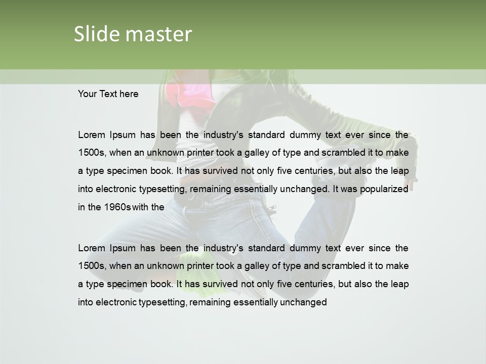 Studio Breakdancer Female PowerPoint Template