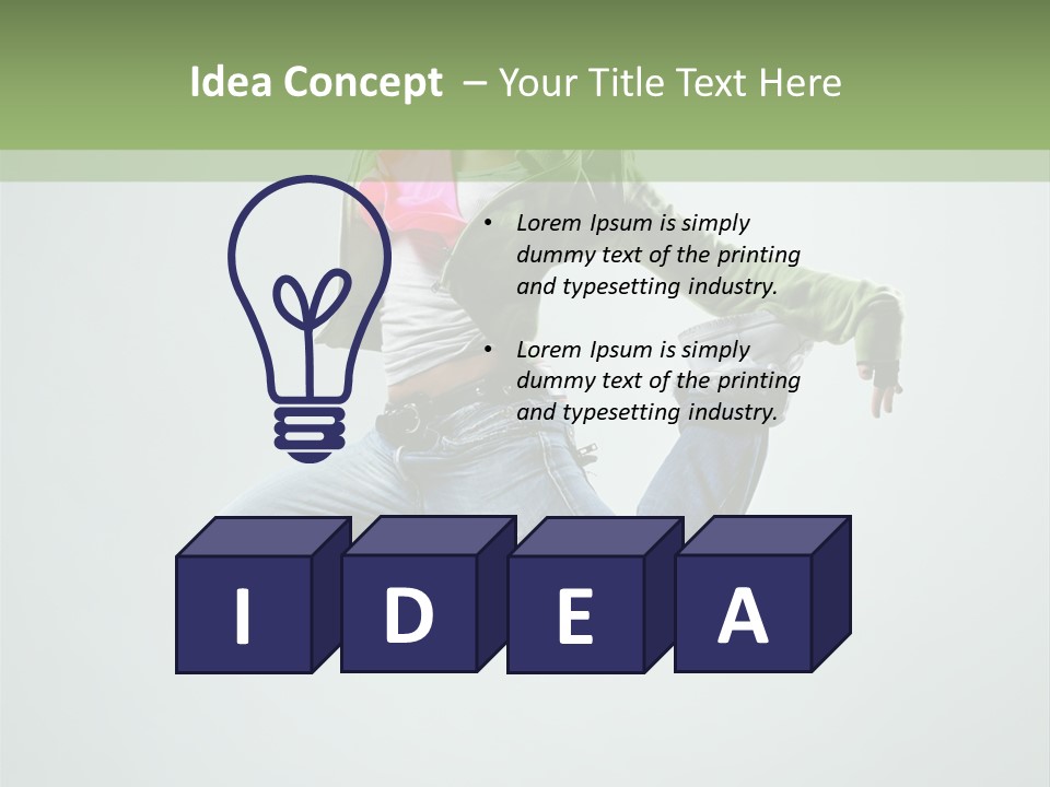 Studio Breakdancer Female PowerPoint Template