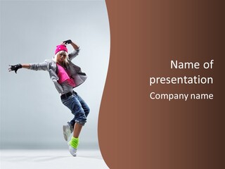 Breakdance  Girl PowerPoint Template