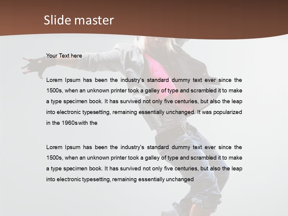 Breakdance  Girl PowerPoint Template
