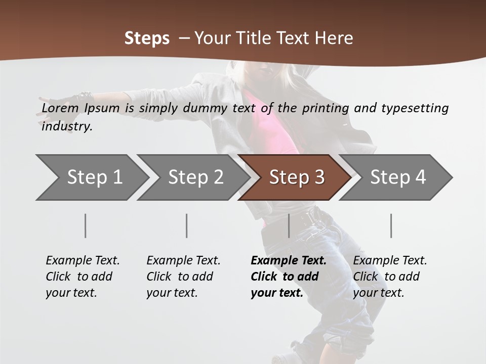 Breakdance  Girl PowerPoint Template