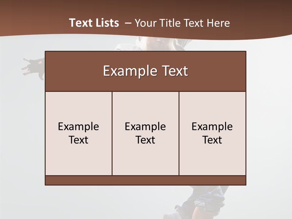 Breakdance  Girl PowerPoint Template