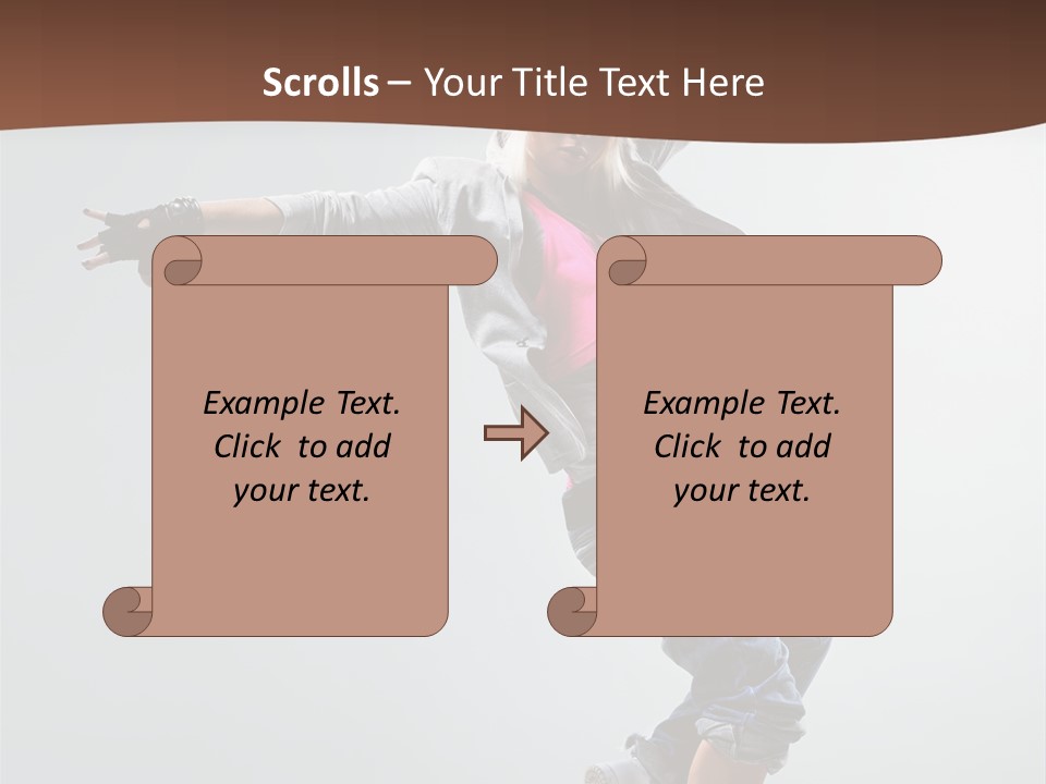 Breakdance  Girl PowerPoint Template