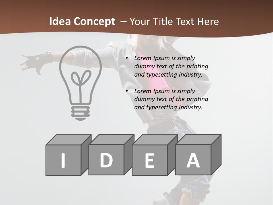 Breakdance  Girl PowerPoint Template