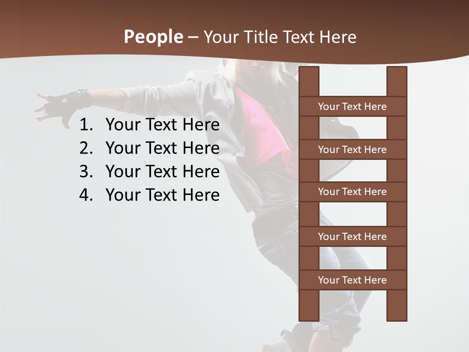 Breakdance  Girl PowerPoint Template