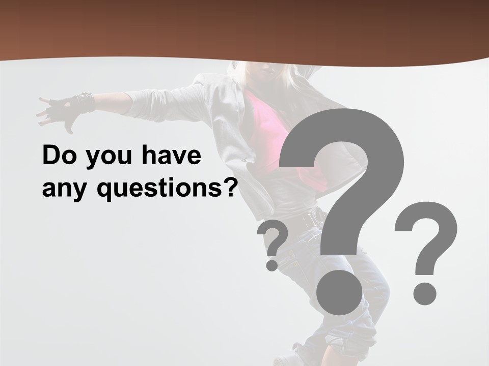 Breakdance  Girl PowerPoint Template