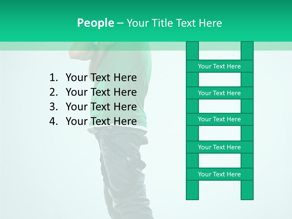 Fashion Posing Young PowerPoint Template