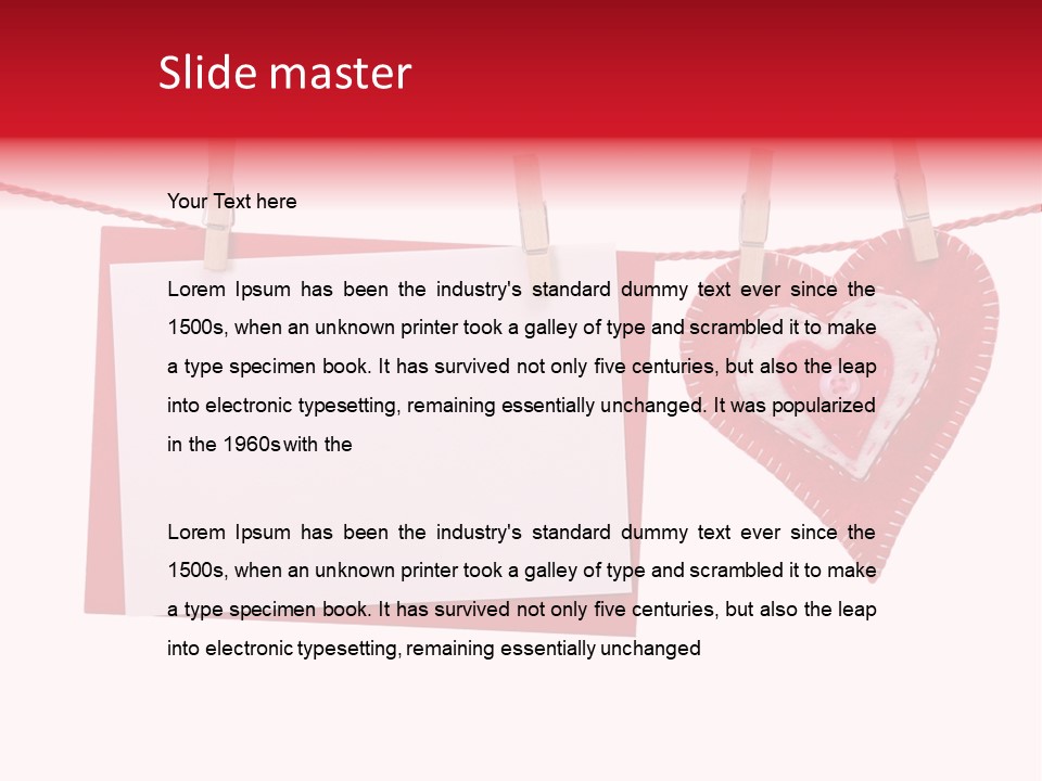 Love Clothespin Holiday PowerPoint Template