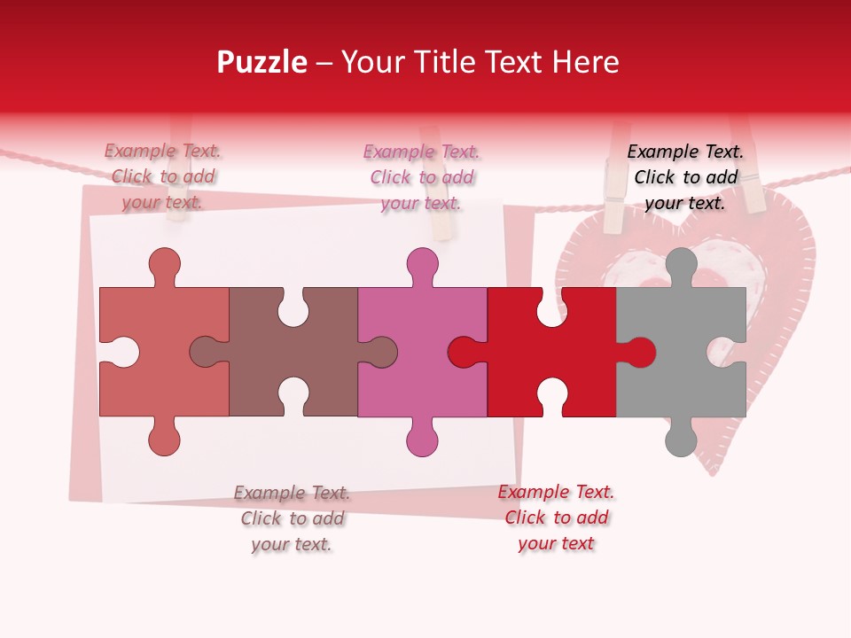 Love Clothespin Holiday PowerPoint Template