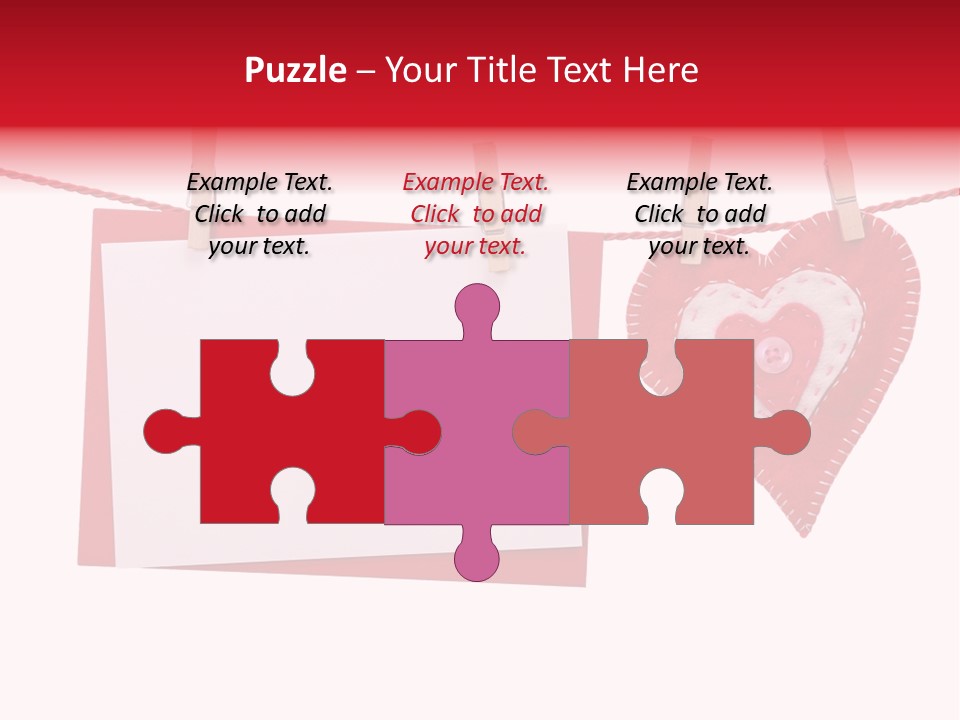 Love Clothespin Holiday PowerPoint Template