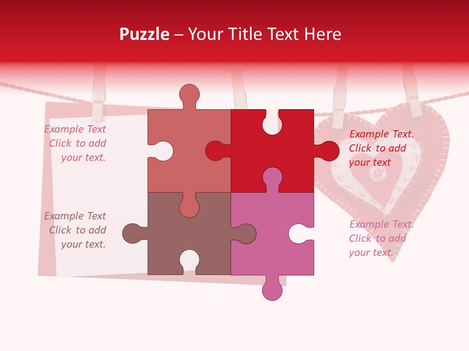 Love Clothespin Holiday PowerPoint Template