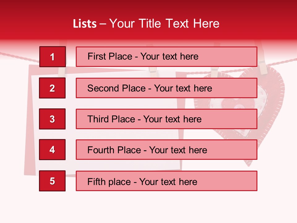 Love Clothespin Holiday PowerPoint Template