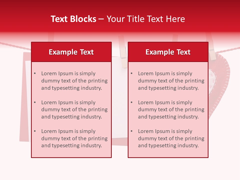 Love Clothespin Holiday PowerPoint Template