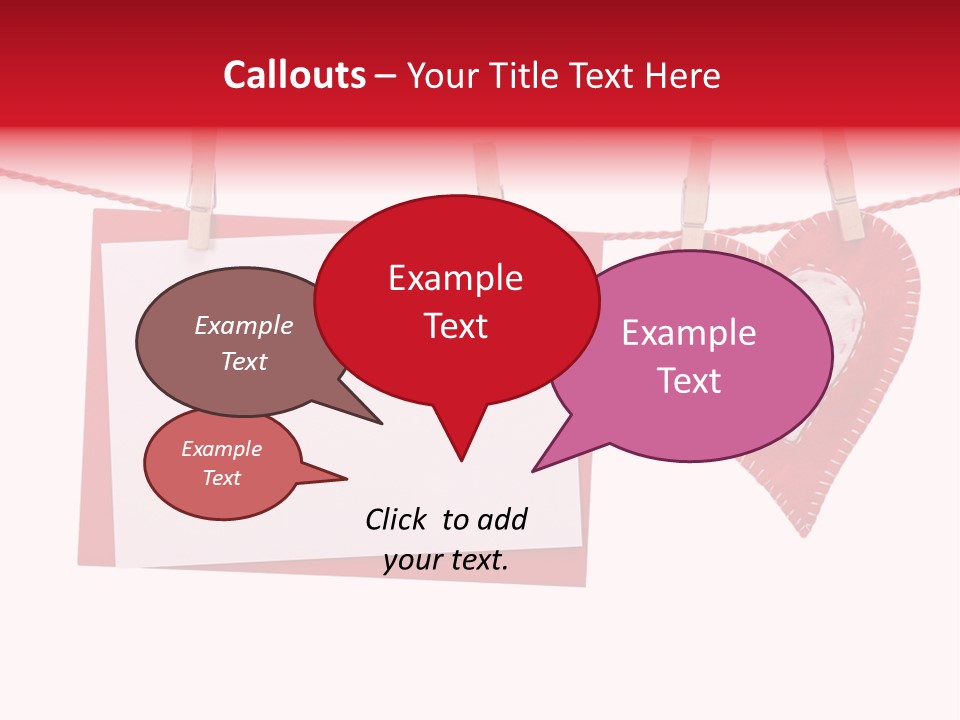 Love Clothespin Holiday PowerPoint Template