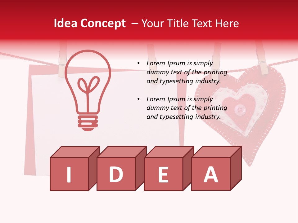 Love Clothespin Holiday PowerPoint Template