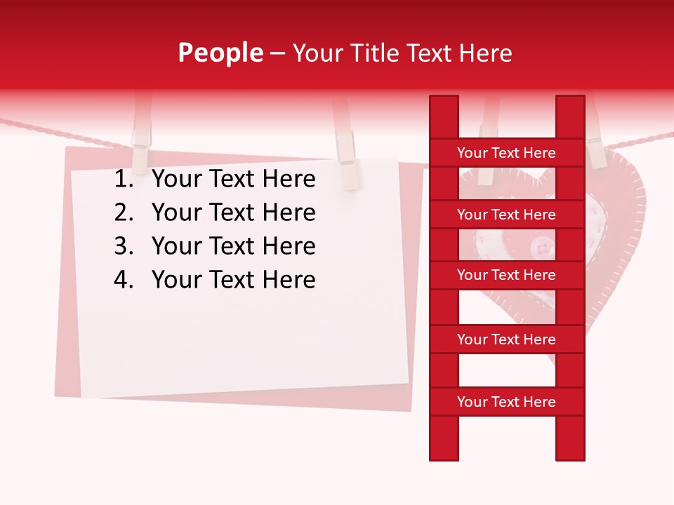 Love Clothespin Holiday PowerPoint Template