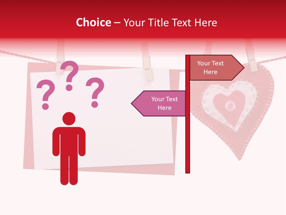 Love Clothespin Holiday PowerPoint Template