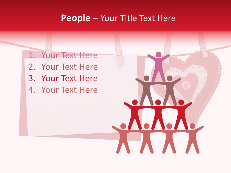 Love Clothespin Holiday PowerPoint Template